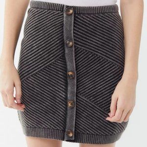 Urban Outfitters Chunky Knit Button-Front Mini Skirt